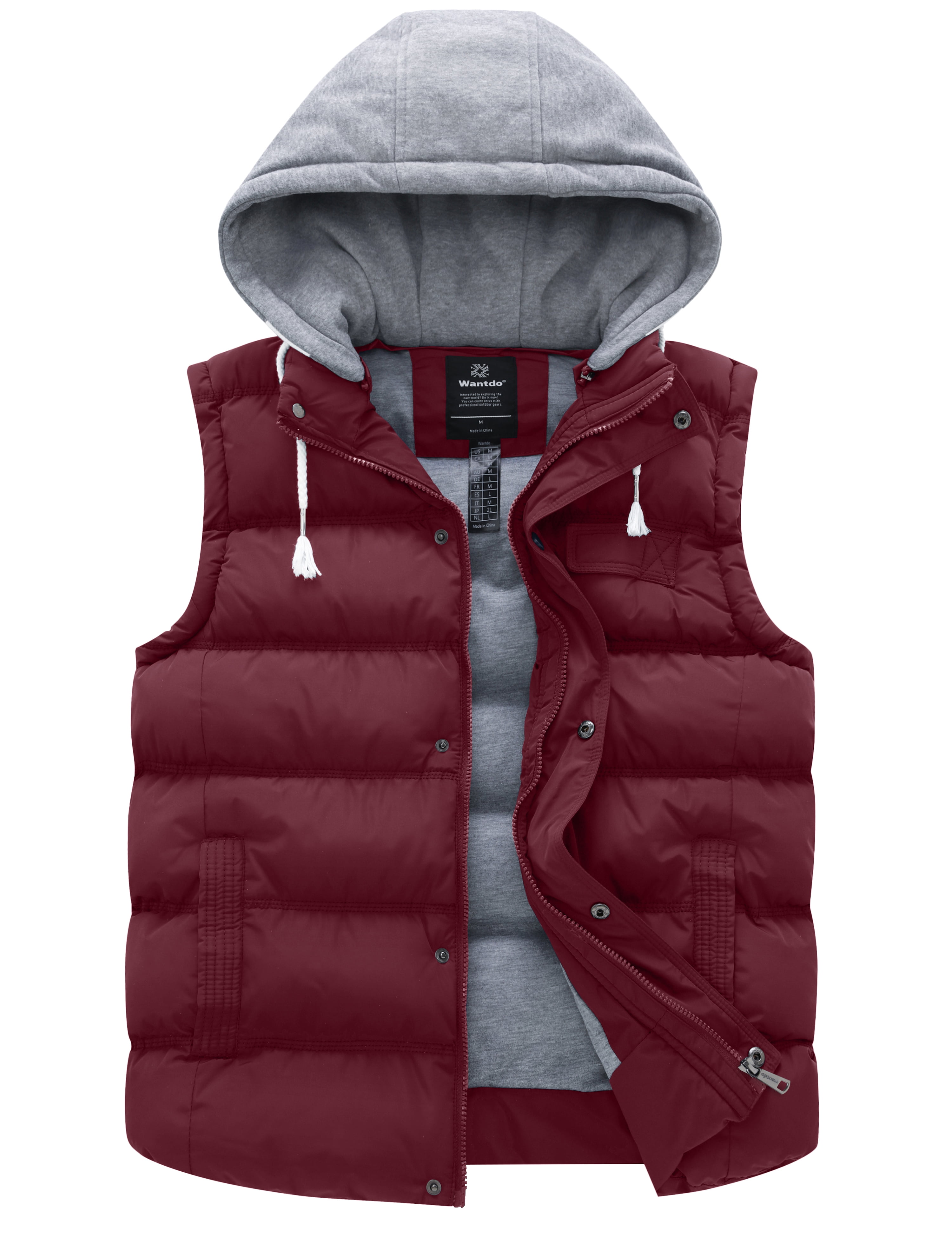 Wine red puffer outlet jacket