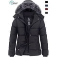 thumbnail image 1 of Wantdo Women's Thicken Jackets Hooded Short Winter Coats Quilted Outerwear Dark Gray S, 1 of 12