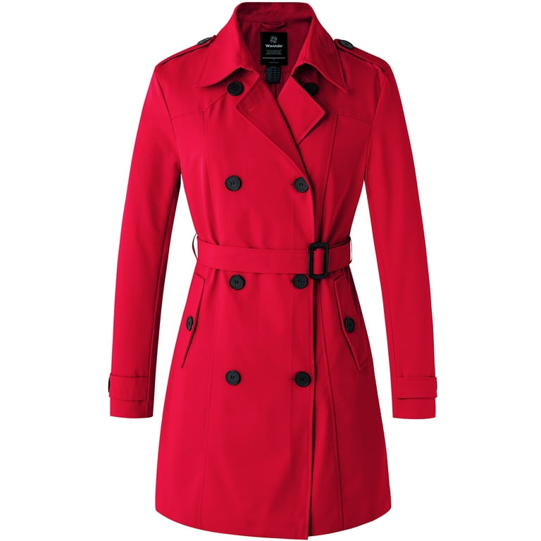 Wantdo Women s Windbreaker Long Trench Coat Lightweight Outerwear