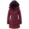 thumbnail image 1 of Wantdo Women's Winter Coat Insulated Winter Jacket Waterproof Jacket Padded Snow Coat Wine Red L, 1 of 10