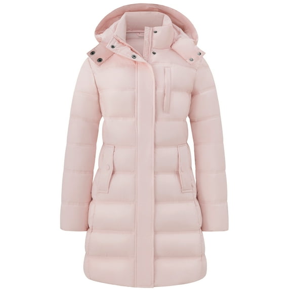 Wantdo Women's Hooded Lightweight Coat Waterproof Hooded Puffer Jacket Lightweight Outerwear Pink S