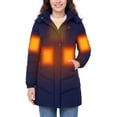thumbnail image 1 of Wantdo Women's Winter Heated Jacket with 20000mAh Battery Pack, Mid Length Warm Coat for Cold Weather Navy X-Large, 1 of 12