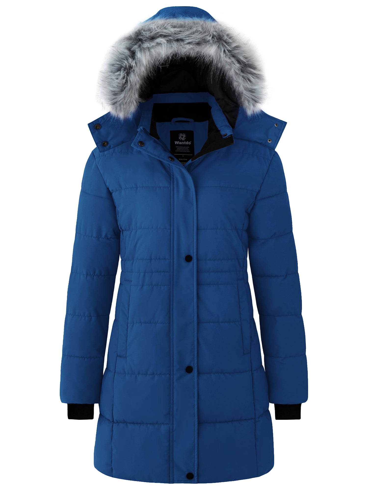 Wantdo Women's Winter Jacket Warm Puffer Coat Heavy Bubble Coats Rain ...