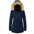 thumbnail image 1 of Wantdo Women's Winter Jackets Hoodie Puffer Jackets Padded Winter Coats Navy L, 1 of 9