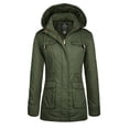 thumbnail image 1 of Wantdo Women's Winter Parka Coat Sherpa Lined Cotton Jacket with Hood Army Green Size S, 1 of 6