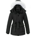 thumbnail image 1 of Wantdo Women's Winter Puffer Coat with Removable Hood Waterproof Warm Jacket Thickened Insulated Parka Black L, 1 of 13