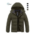thumbnail image 1 of Wantdo Men's Recycled Winter Coat Hooded Winter Jacket Waterproof Puffer Jacket Army Green XL, 1 of 9