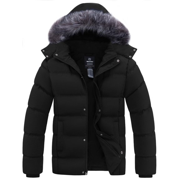 Wantdo Men's Coat Waterproof Winter Coat Heavyweight Winter Jacket with Hood Army Green XL