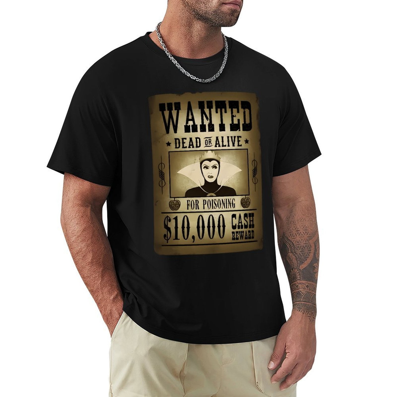 Wanted Dead Or Alive Men's Classic Short Sleeve TShirts Black