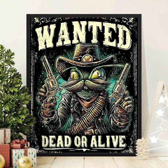 Wanted Dead or Alive Posters Insect Cowboy Art Western Home Decor Funny Animal Print Unique Wall Art Wild West Posters Posters