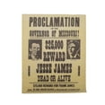 thumbnail image 1 of Wanted Jesse & Frank James Outlaws Poster Parchment Paper Western Decor Wall Art, 1 of 4