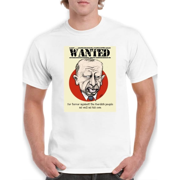 Wanted Sign T-Shirt Men -Wilfred Hildonen Designs, Male x-Large