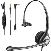 Wantek 3.5mm Jack Headset with Microphone for Voice Calls, Skype Webinars