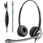 Wantek Corded Telephone Headset RJ9, with Noise Canceling Mic Mono, for 2465 2564 480 6402D A100 S10 300 301 430 DTU-8 DTU-16 5010 5020 and Other Office Landline Deskphones(New)