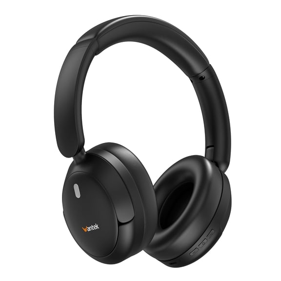 Wantek Wireless Bluetooth Headphones with 70-Hour Battery, Active Noise Cancelling (ANC), Deep Bass & Hi-Fi Sound - Over-Ear Comfort for Travel, Work, Gaming