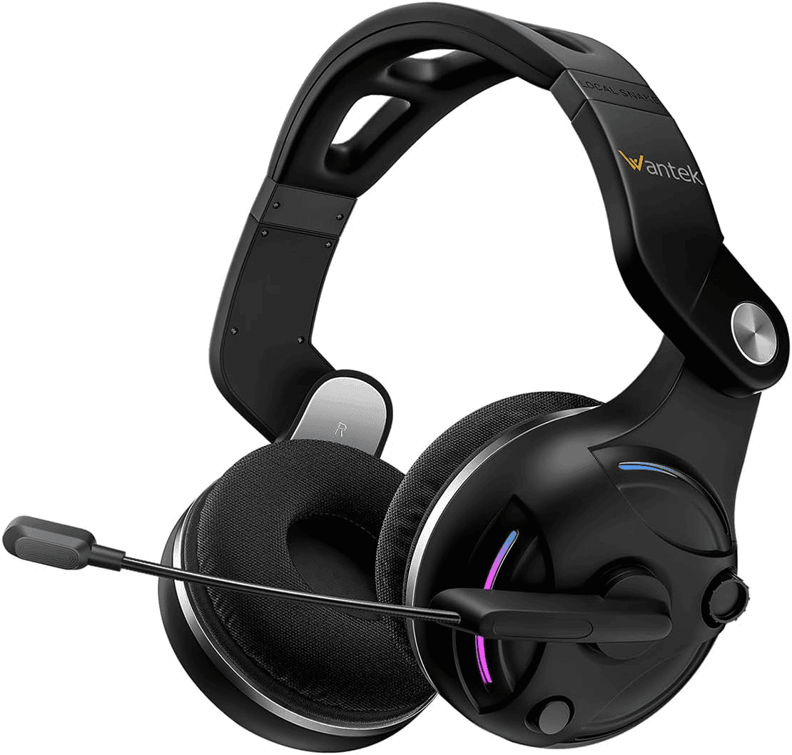 Wantek Wireless Headset with Microphone for PC, Bluetooth Headset with ...