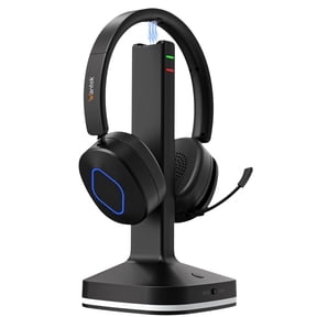 Wantek Wireless Headset with USB Dongle, Bluetooth 6.0 PC Headset with Noise Canceling Mic, 40Hrs Music Time, 2.4G/BT Switch for Computer Laptop Call Center Skype Teams (500mAh)