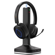 Wantek Wireless Headset with USB Dongle, Bluetooth 6.0 PC Headset with Noise Canceling Mic, 40Hrs Music Time, 2.4G/BT Switch for Computer Laptop Call Center Skype Teams 500mAh