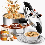 Wantjoin Aluminum Pressure Cooker 23Qt Pressure Canner, Pressure Pot with Pressure Control for Home Kitchen or Restraurant, Commercial Pressure Cooker with Gauge