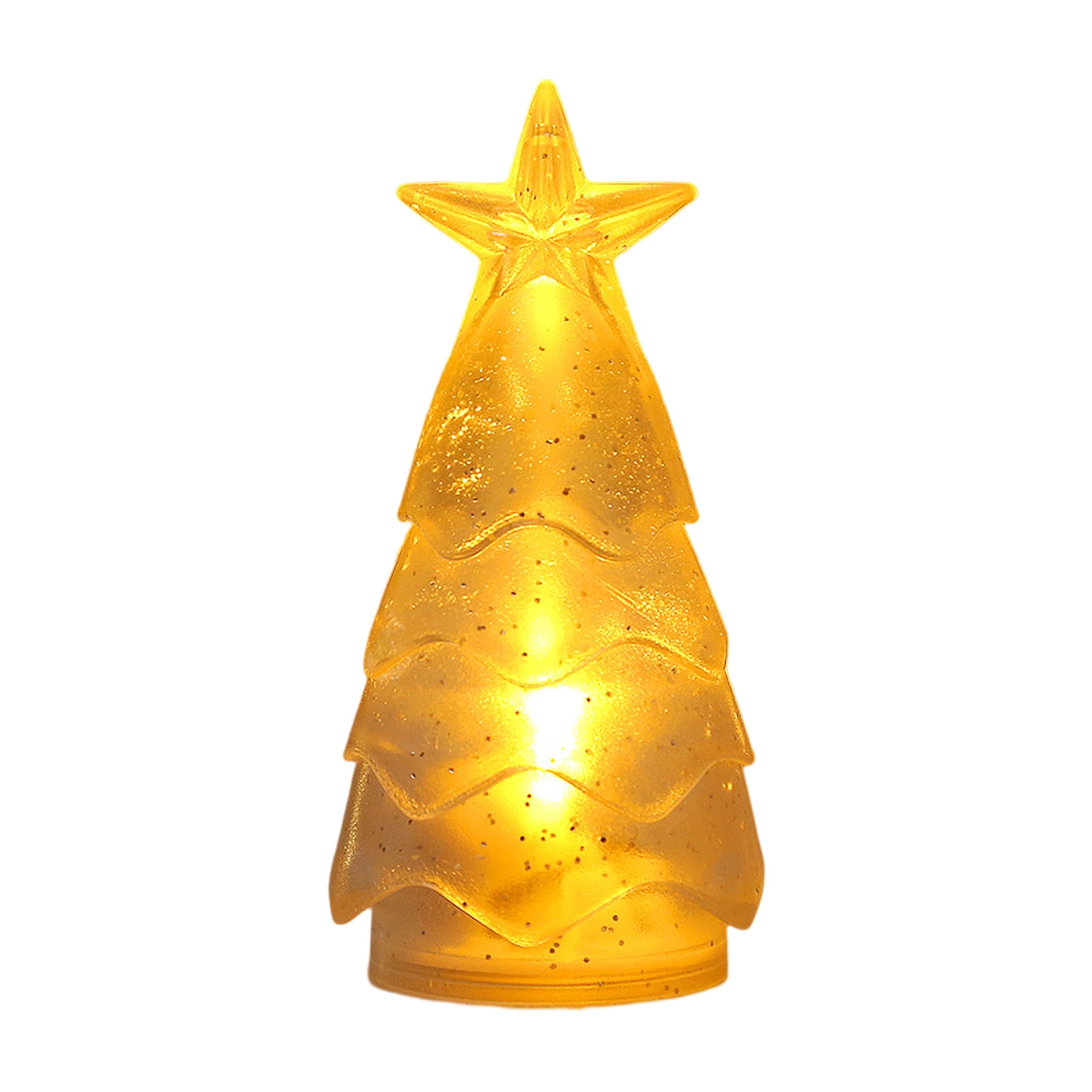 Wanwan 4Pcs Flameless LED Electronic Candles Christmas Tree Shaped