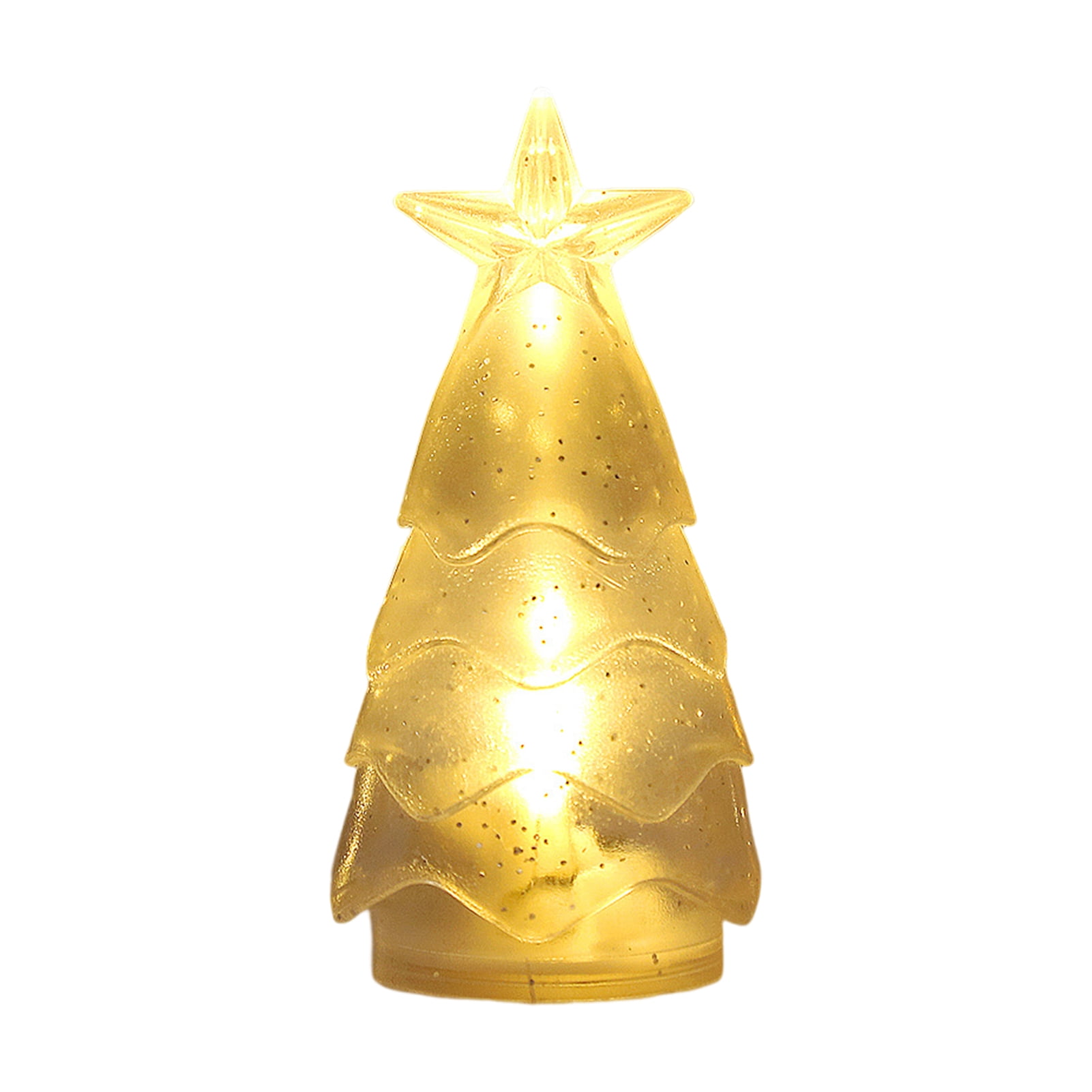 Wanwan 4Pcs Flameless LED Electronic Candles Christmas Tree Shaped