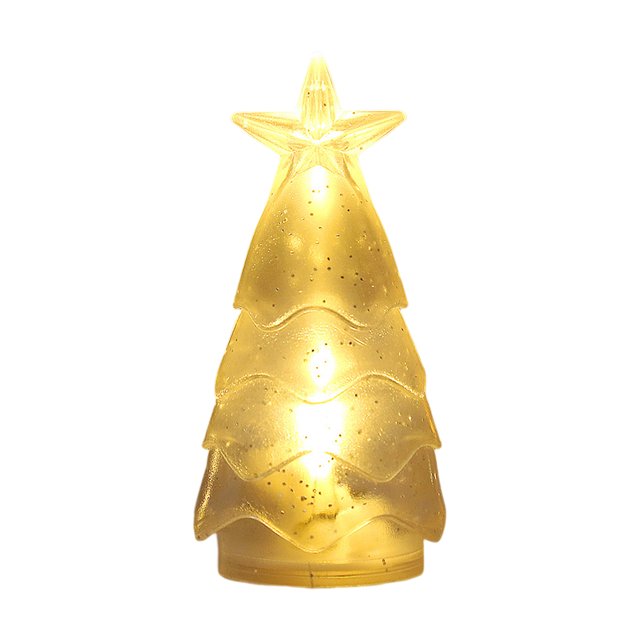 Wanwan 4Pcs Flameless LED Electronic Candles Christmas Tree Shaped