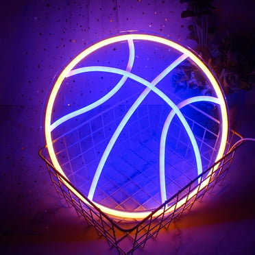 Wanxing Basketball LED Neon Light Signs USB Power for Home Bedroom Bar Shop Birthday Party Decoration