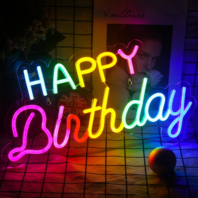 Happy Birthday Neon outlet Lights