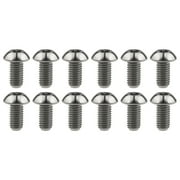 Wanyifa Titanium Alloy Bolts Torx M5x10 12mm for Bicycle Bike Disc Brake Cycle Rotor Screws Gr5,M5x10 mm,Silver,12 Pcs