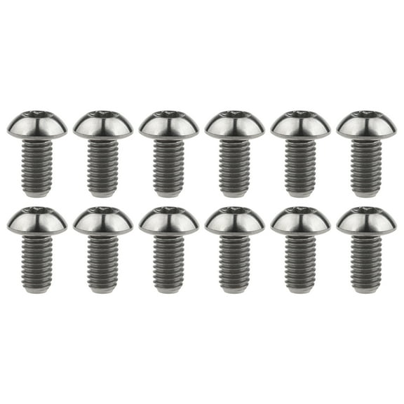Wanyifa Titanium Alloy Bolts Torx M5x10 12mm for Bicycle Bike Disc Brake Cycle Rotor Screws Gr5,M5x10 mm,Silver,12 Pcs