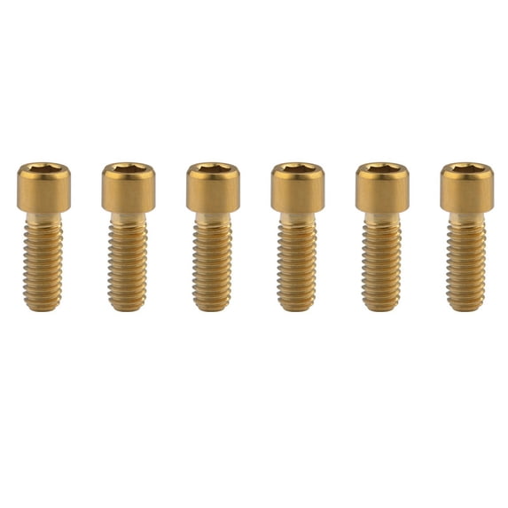 Wanyifa Titanium M4 10 13.5 15 20 25mm for Bicycle Derailleur Front Derailleur and Rear Derailleur Bolt,M4x13.5mm,Gold,6 Pcs