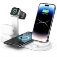 thumbnail image 1 of Wanyng 6 in 1 Wireless Charging Station 15W Fast Charging Stand for iPhone, Watch, Pods, Androids, Apple Charger Stand for Multiple Devices White, 1 of 7