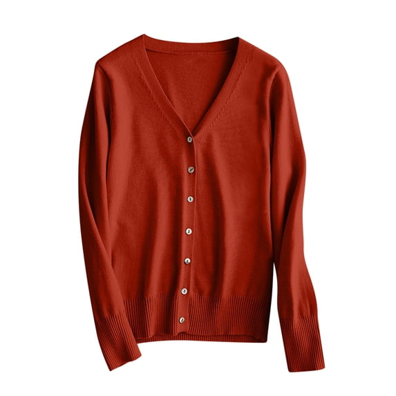 WGIZCVO Sweater Cardigans for Women Lightweight Fall Cardigans Long Sleeve Button Down Open Front Knit Sweater Outerwear
