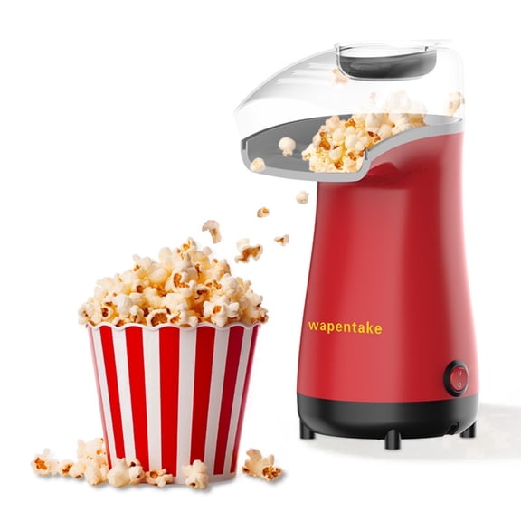 Wapentake Hot Air Popcorn Maker, 3-Min Fast Popping, 8-Cup Capacity