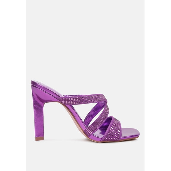 Wapit Rhinestone Embellished Straps Sandals