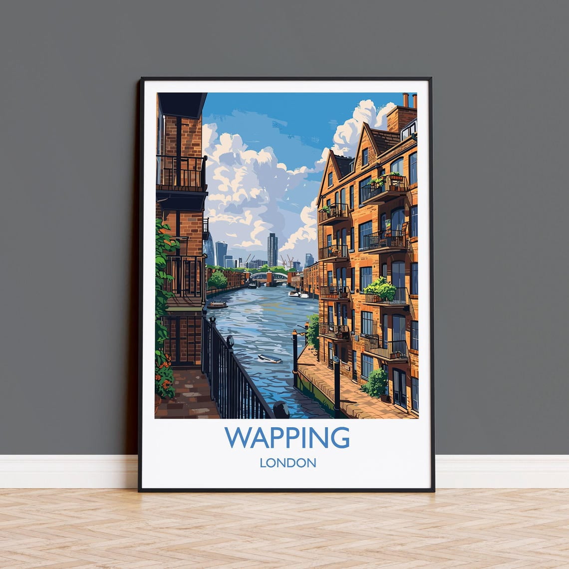 Wapping London Wall Art Print, England Riverside District Travel And ...
