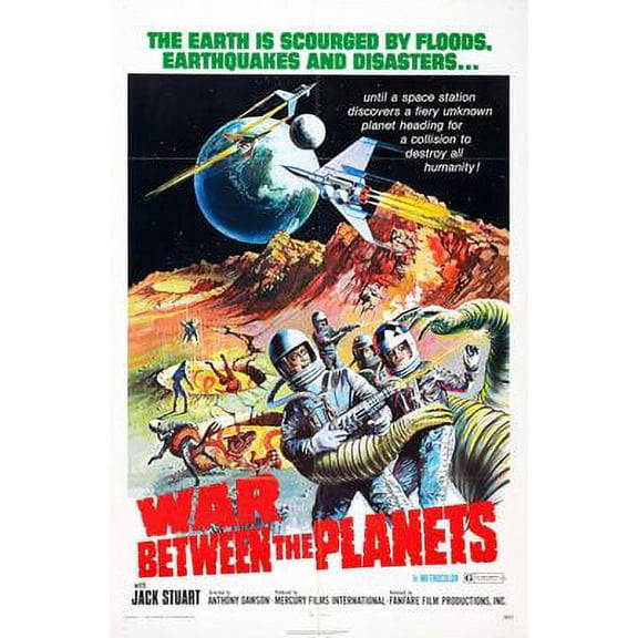 War Between The Planets Movie Poster 16in x 24in 16x24 Multi-Color Square Adults Western Graphic