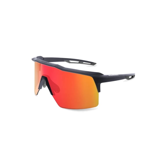 WarBird Ghost Wolf Glasses, Navy Frames/ Brown Lens/Red Shield