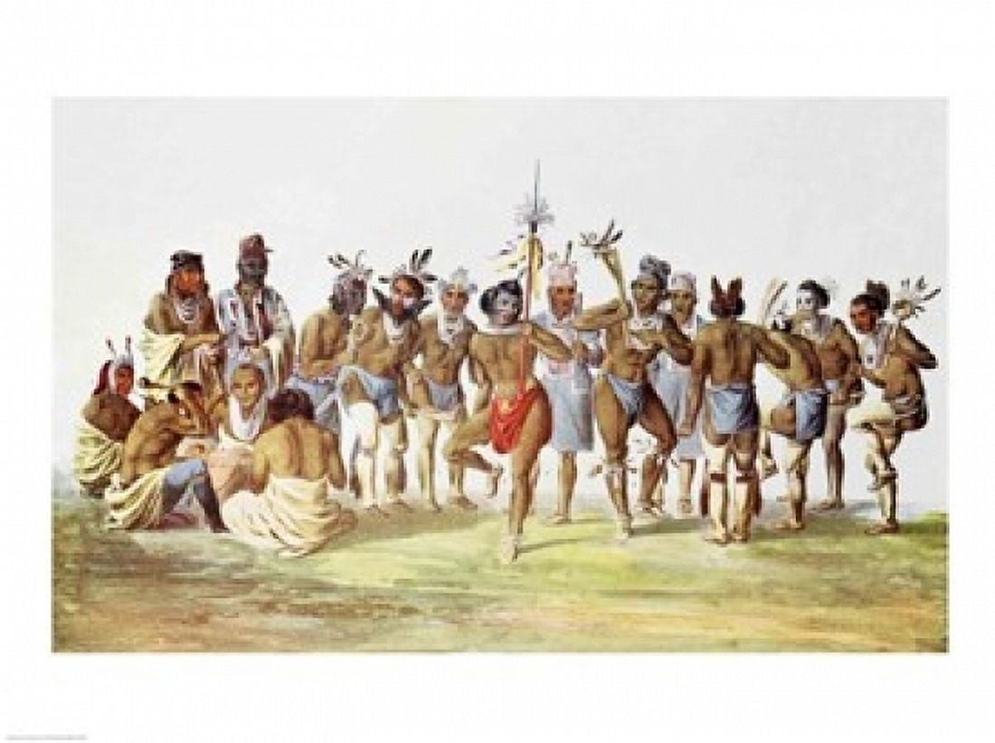 War Dance of the Sauks and Foxes Canvas Art - (36 x 24)