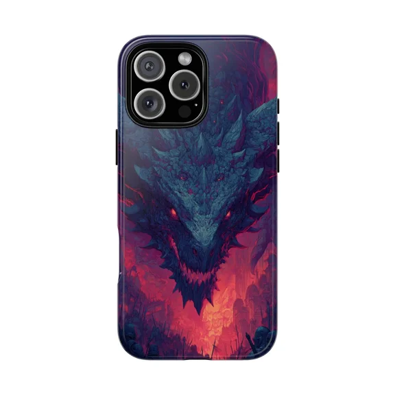 War Dragon Fiery Horror Fantasy Case for iPhone 17 to 11 Pro Max