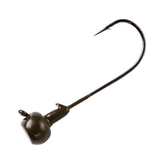 War Eagle Fishing Lures Jig Head Worm, Green Pumpkin, 1/4 oz.