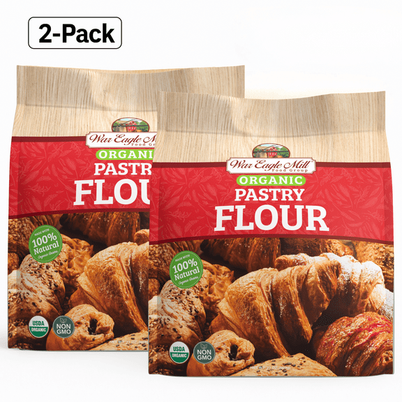 Organic Pastry Flour by War Eagle Mill, 32 oz Bags, 2-pack