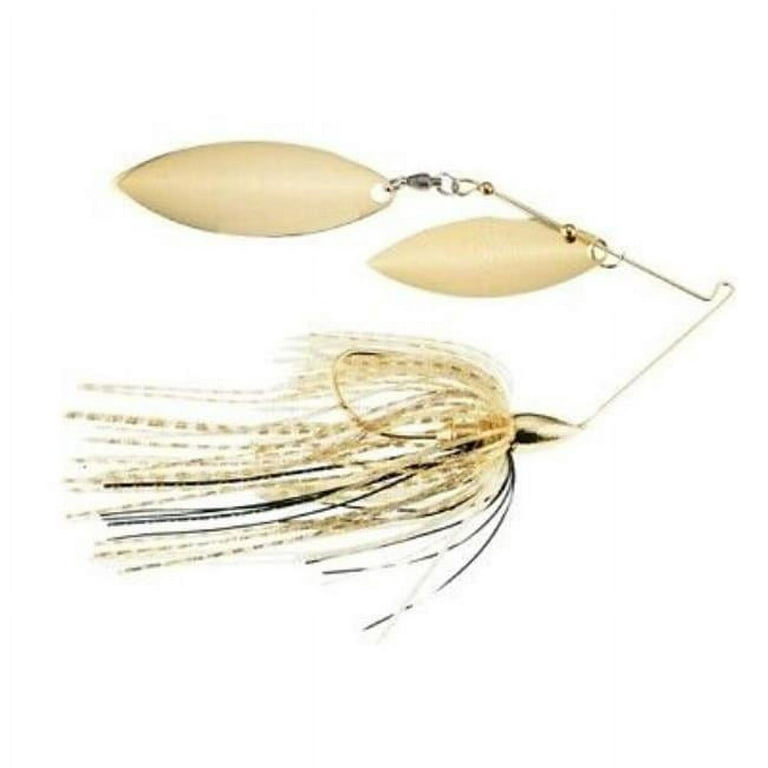 War Eagle WE38GW05 Gold Frame Double Willow Spinnerbait Gold Shiner Fishing  Lure 