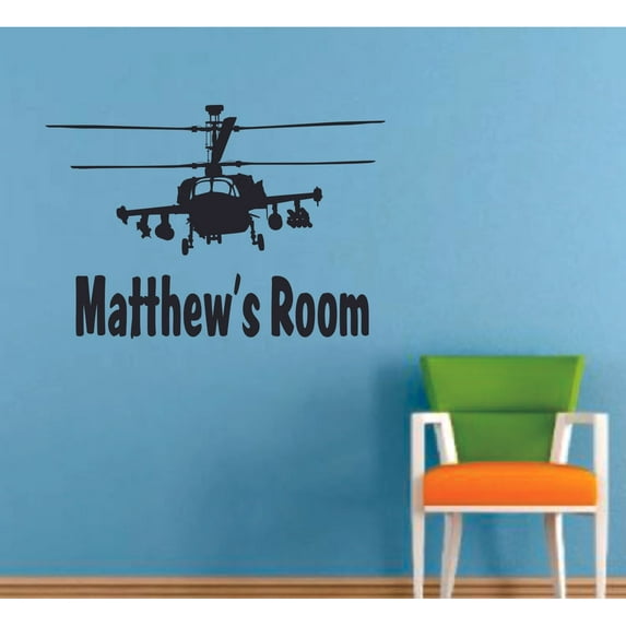 War Explosion Silhouette Cartoon Customized Wall Decal - Custom Vinyl Wall Art - Personalized Name - Baby Girls Boys Kids Bedroom Wall Decal Room Decor Wall Stickers Decoration Size (27x30 inch)