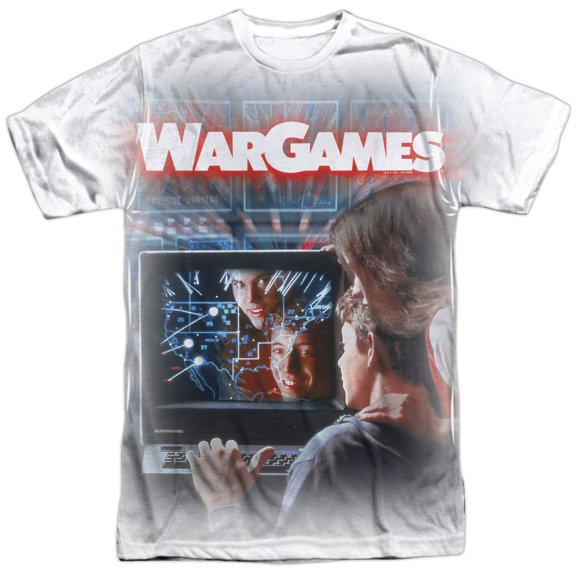 War Games Men's  Poster Sublimation T-shirt White