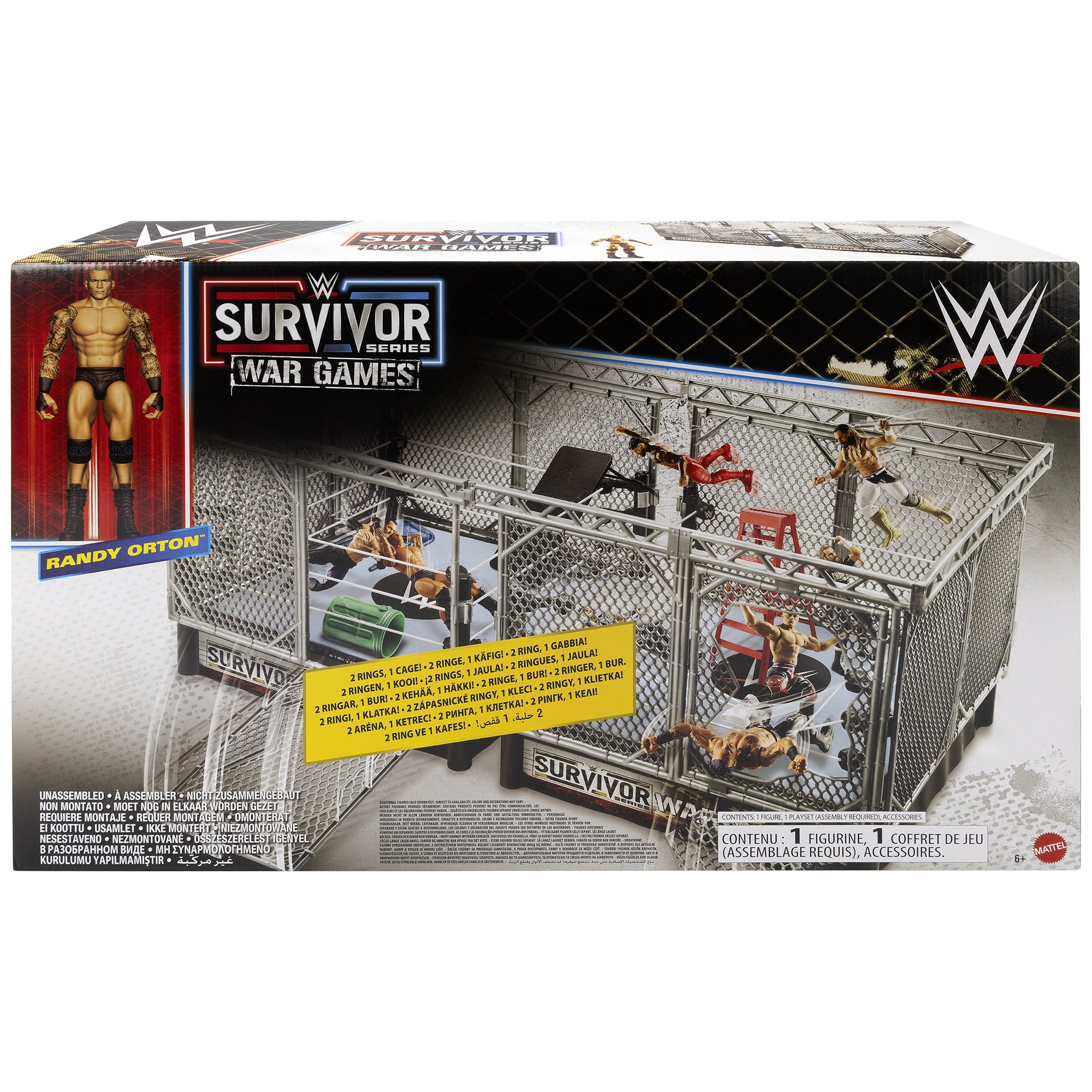 War Games w/ Randy Orton Figure WWE Ring Playset Mattel WWE Toy Wrestling Ring Playset