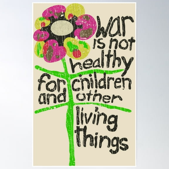 War Is Not Healthy 1967 Poster Wall Art, Modern Wall Decor, 8x12 UNFRAMED