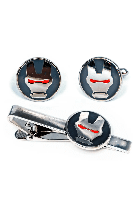 War Machine Cufflinks, Avengers Ironman Tie Clip, Groomsmen Jewelry, Men’s Wedding Gifts