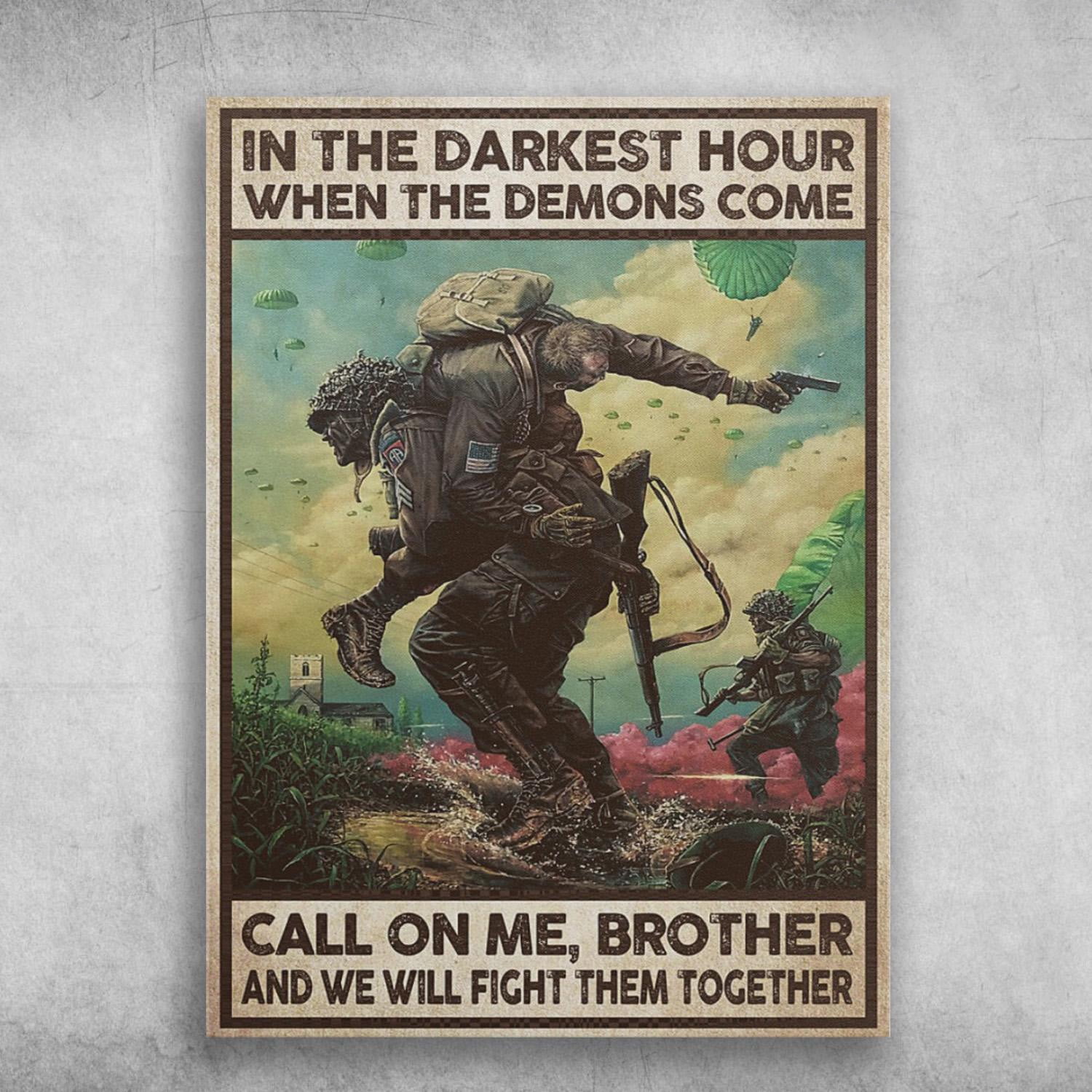War Poster, Brother On Battlefield, In The Darkest Hour, When The