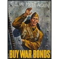 thumbnail image 1 of War Propaganda Soldier Waving War Bonds Poster 16in x 24in 16x24 Square Adults Western Graphic, 1 of 1